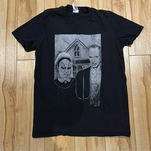 John Waters and Divine vintage American Gothic print tee